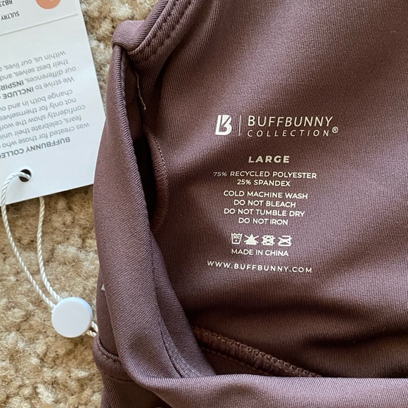 NWT Buffbunny Sultry sports bra, size L, Mocha Berry - Picture 8 of 10